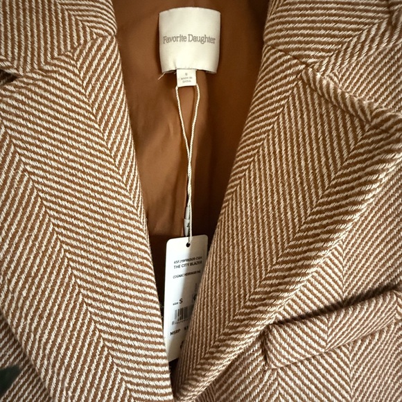 Favorite Daughter Brown Herringbone City Blazer - Small (NWT) - Picture 2 of 6